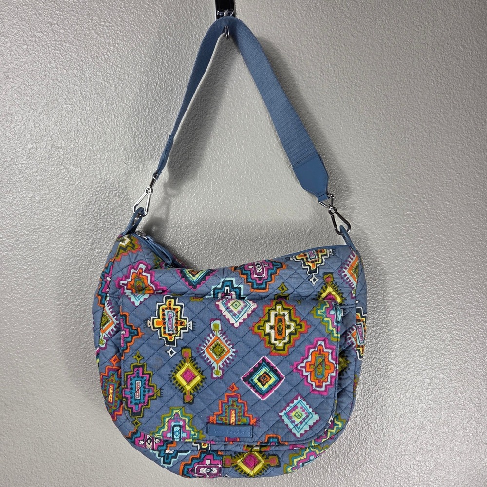 Vera Bradley Iconic Mailbag Crossbody Painted Medallions Quilted Cotton Retired